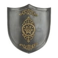 thumbnail image 1 of DecMode Gray Metal Armor Shield Wall Decor, 1 of 8