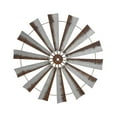 thumbnail image 1 of DecMode Gray Metal Indoor Outdoor Windmill Wall Decor, 1 of 10