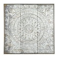 thumbnail image 1 of DecMode Gray Metal Embossed Floral Wall Decor with Gray Backing, 1 of 14