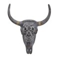 thumbnail image 1 of DecMode Gray Polyresin Skull Bull Wall Decor, 1 of 7