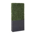 thumbnail image 1 of DecMode Green Plastic Contemporary Artificial Boxwood Hedge Topiary with Black Planter Box 22" x 9" x 59", 1 of 13