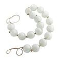 thumbnail image 1 of DecMode Handmade Round Extra Long Frosted Orb Teal Glass Garland with Tassel with Knotted Jute Rope, 1 of 9