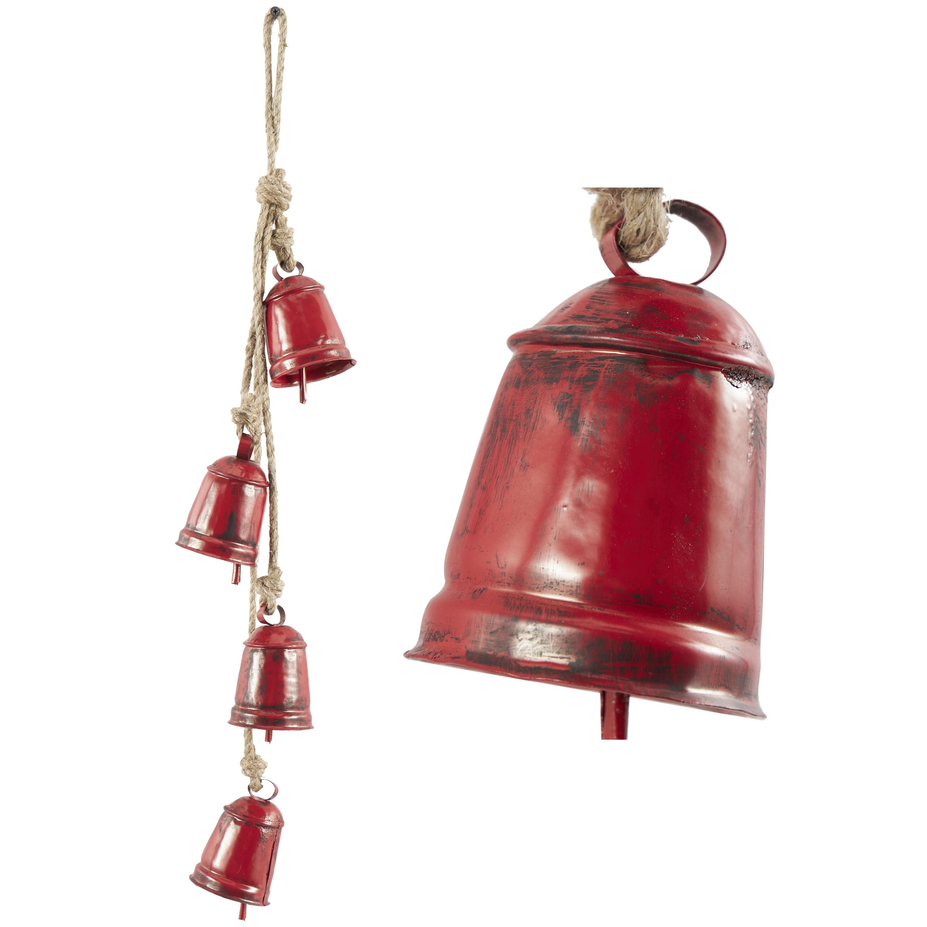 DecMode Handmade Tibetan Inspired Red Metal Cylindrical Decorative Cow ...