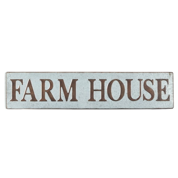 DecMode Indoor Brown Metal Farmhouse Sign Wall Decor