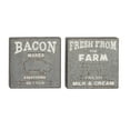 thumbnail image 1 of DecMode Indoor Grey Metal Farmhouse Sign Wall Decor, Set of 2, 1 of 9