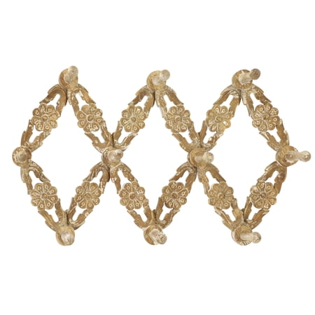 DecMode Indoor Light Brown Wood Traditional Wall Hook