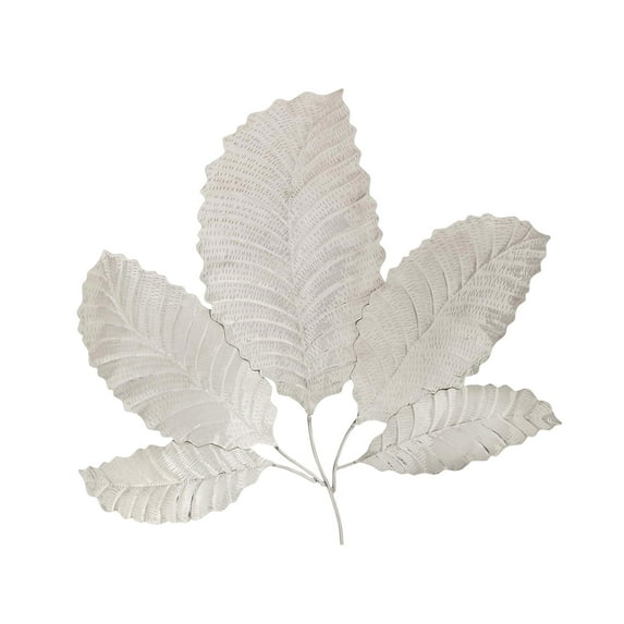 DecMode Indoor Silver Stainless Steel Glam Floral Wall Decor