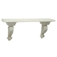 thumbnail image 1 of DecMode Indoor White Wood Farmhouse Wall Shelf, 1 of 8
