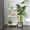 thumbnail image 1 of DecMode Indoor White Wood Glam Wall Shelf, 1 of 9
