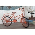 thumbnail image 1 of DecMode Iron Vintage Bicycle Sculpture, Orange, 1 of 10
