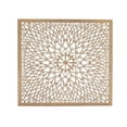 thumbnail image 1 of DecMode Light Brown Wood Handmade Intricately Carved Floral Wall Decor with Mandala Design, 1 of 8