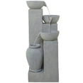 thumbnail image 1 of DecMode Light Gray 4 Tier Fountain Indoor Outdoor Decor with LED Light, 1 of 8