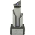 thumbnail image 1 of DecMode Light Gray Geometric 2 Tier Fountain Indoor Outdoor Decor with LED Light, 1 of 8