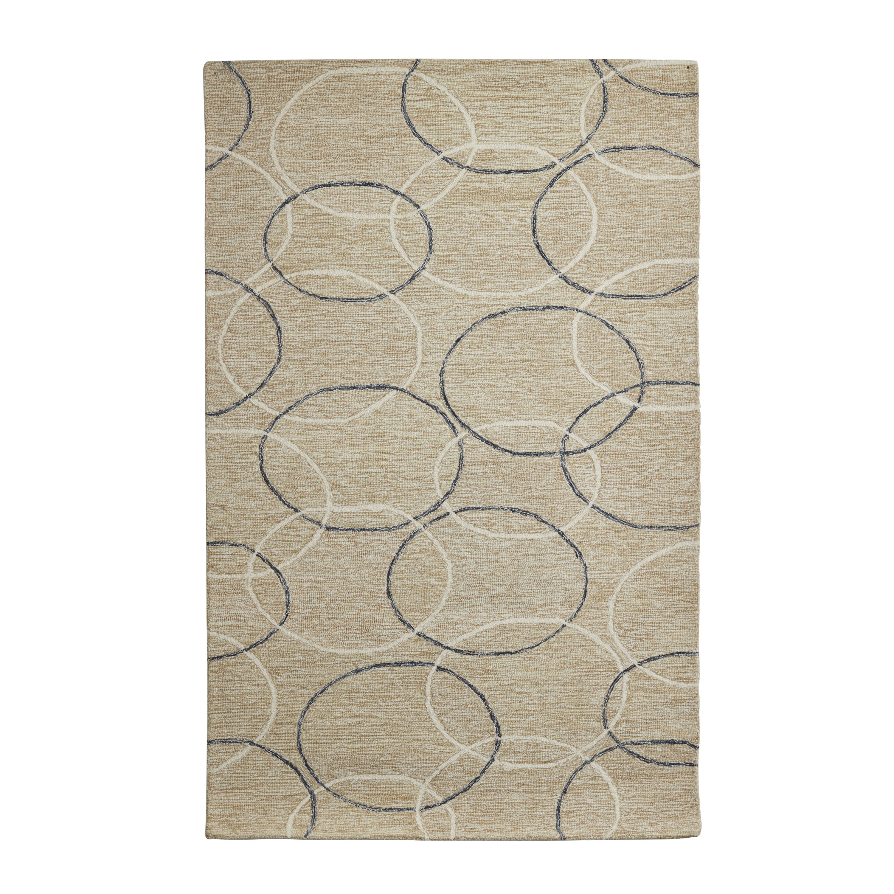 DecMode Living room Rectangle Geometric Modern Area Rug, Grey, 6' x 9', 1 - Piece