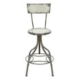 thumbnail image 1 of DecMode Metal Bar Stool with Backrest, Beige, 1 of 9
