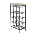 thumbnail image 1 of DecMode Metal Contemporary Wine Storage and Cart Black, 36"H, 1 of 15