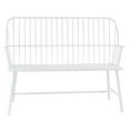 thumbnail image 1 of DecMode Metal Outdoor Bench, White, 1 of 13