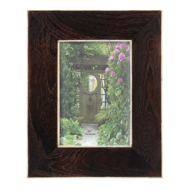 DecMode Modern 10 X 8 Inch Rectangular Dark Brown Wooden Picture Frame