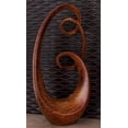 thumbnail image 1 of DecMode Modern 31 x 14 inch brown polystone abstract loop sculpture, 1 of 8