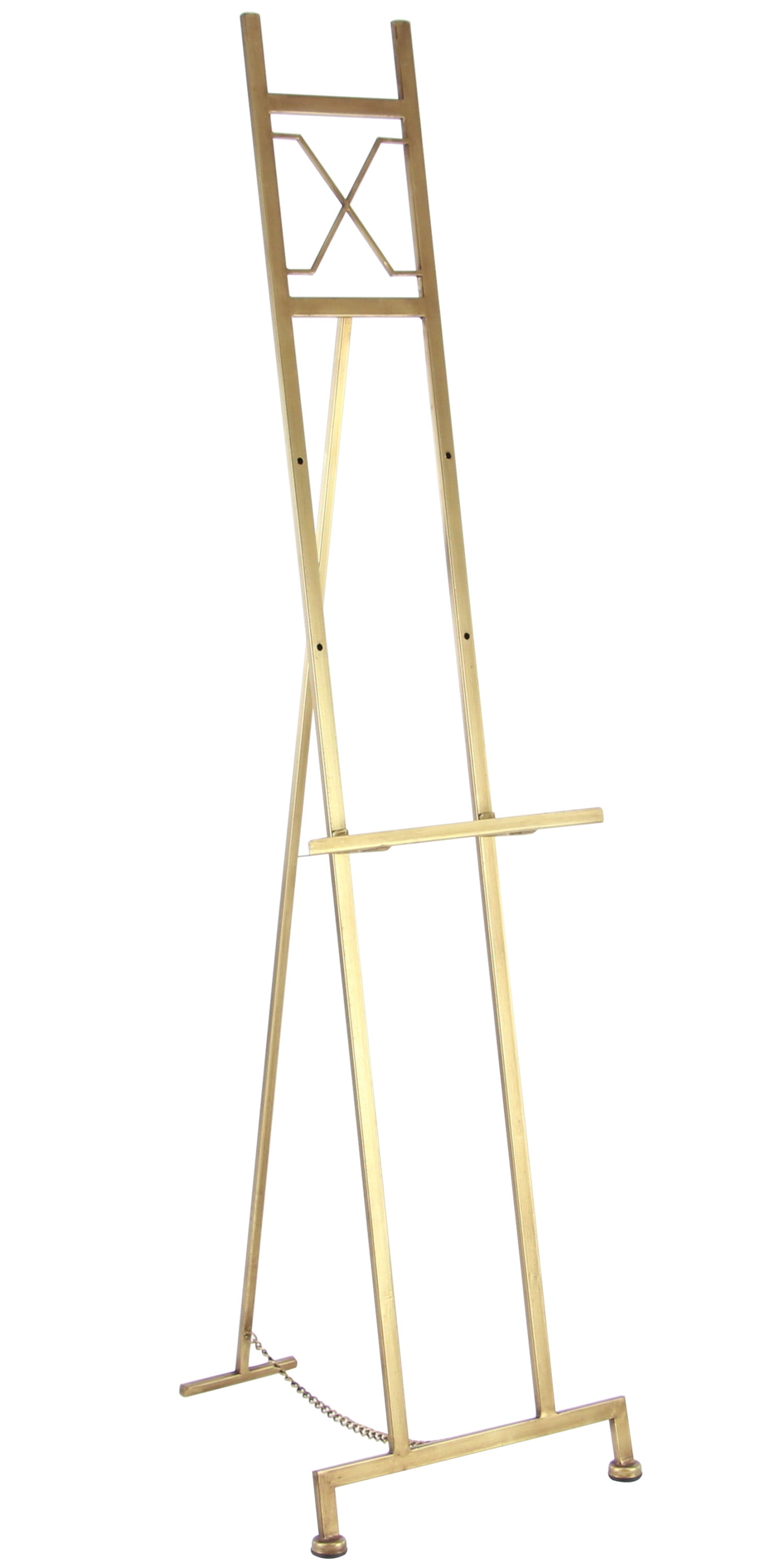Decmode 46 inch Traditional Iron Gold Scrolled Easel Gold