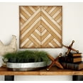 thumbnail image 1 of DecMode Modern Geometric Wood Wall Decor, 25" x 25", 1 of 3