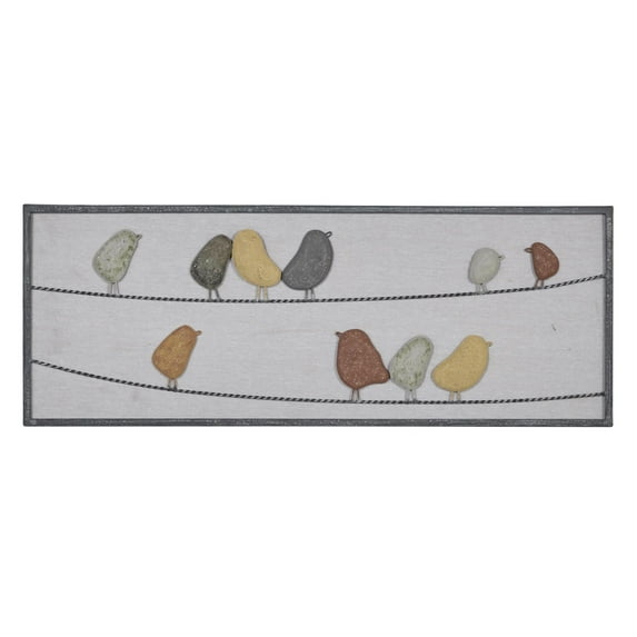 DecMode Multi Colored Metal Bird Wall Decor