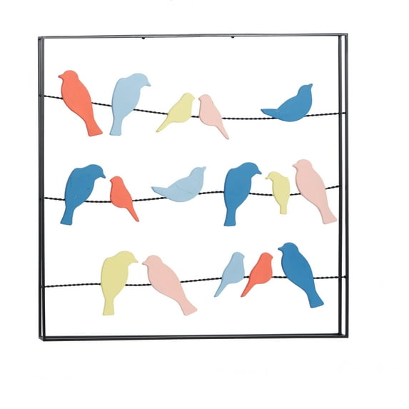 DecMode Multi Colored Metal Coastal Wall Decor