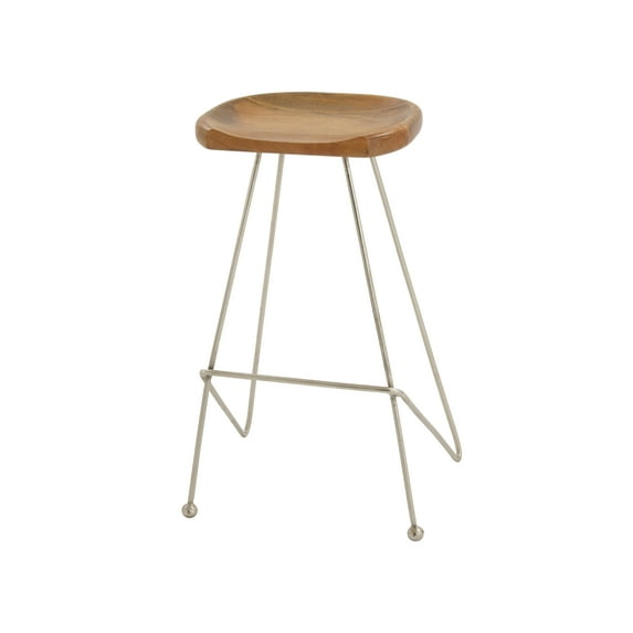 DecMode Multi Colored Metal Contemporary Bar Stool 30"
