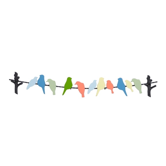 DecMode Multi Colored Metal Indoor Outdoor Bird Wall Decor