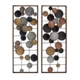 DecMode Multi Colored Metal Overlapping Round Cutouts Geometric Wall ...