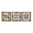 thumbnail image 1 of DecMode Multi Colored Wood Handmade Southwestern Geometric Wall Decor (3 Count), 1 of 10