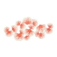 thumbnail image 1 of DecMode Orange Metal Floral Wall Decor, 1 of 8