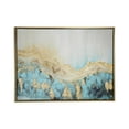 thumbnail image 1 of DecMode Polystone Contemporary Multi Colored Abstract Geode Patterned Framed Wall Art, 48"W x 36"H, 1 of 13