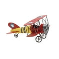 thumbnail image 1 of DecMode Red Metal Airplane Wall Decor, 1 of 10