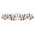 thumbnail image 1 of DecMode Red Metal Leaf Long Horizontal Vine Home Wall Decor, 48" x 1" x 9", 1 of 14