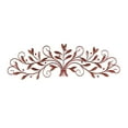 thumbnail image 1 of DecMode Red Metal Long Scrolled Leaf Wall Decor with Beaded Accents, 1 of 9