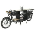 thumbnail image 1 of DecMode Rustic Black Metal Racer Style Motorcycle Bar, 105"W x 38"H, 1 of 21