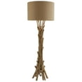 thumbnail image 1 of DecMode Rustic Tall Driftwood Floor Lamp with Beige Fabric Shade, 22"W x 62"H, 1 of 14