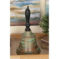DecMode Set of 2 Coastal 14 x 7 Inch Wood and Iron Handbell Table