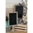 thumbnail image 1 of DecMode Set of 2 farmhouse 20 x 10 inch iron and black wood trellis design chalkboards with stand, 1 of 10
