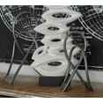 thumbnail image 1 of DecMode Set of 2 industrial 12 and 16 inch silver iron abstract sculptures, 1 of 6
