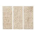 thumbnail image 1 of DecMode Set of 3 Rustic Fir Wood Wall Plaques, Brown, 1 of 5