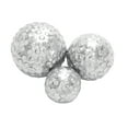 thumbnail image 1 of DecMode Silver 4" Hammered Decorative Ball Aluminum Orbs & Vase Filler (3 Count), 1 of 12