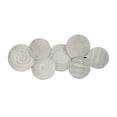 thumbnail image 1 of DecMode Silver Aluminum Metal Carved Designs Plate Wall Decor with Textured Pattern, 1 of 7