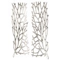 thumbnail image 1 of DecMode Silver Aluminum Metal Inspired Coral Wall Decor (2 Count), 1 of 15