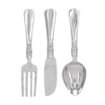 thumbnail image 1 of DecMode Silver Aluminum Metal Knife, Spoon and Fork Utensils Wall Decor (3 Count), 1 of 13