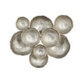 thumbnail image 1 of DecMode Silver Aluminum Metal Plate Wall Decor with Uneven Edges, 1 of 8