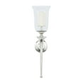 thumbnail image 1 of DecMode Silver Aluminum Metal Wall Sconce with Glass Holder, 1 of 7