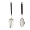 thumbnail image 1 of DecMode Silver Aluminum Spoon and Fork Utensils Wall Decor (2 Count), 1 of 7