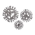 thumbnail image 1 of DecMode Silver Aluminum Sunburst Wall Decor with Textured Pattern (3 Count), 1 of 8